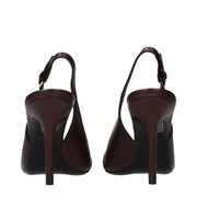 Versace Brown Leather Pumps