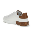 Dolce & Gabbana White & Chestnut Portofino Men's Sneakers