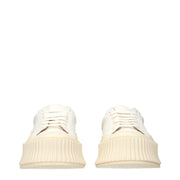 Jil Sander White Leather Platform Sneakers