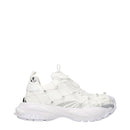Versace White Limited Crystal Net Sneakers