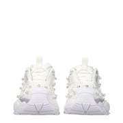 Versace White Limited Crystal Net Sneakers