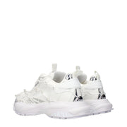 Versace White Limited Crystal Net Sneakers