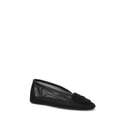 Ganni Black Polyethylene Ballet Flats