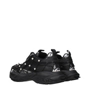 Versace Black Limited Crystal Net Sneakers