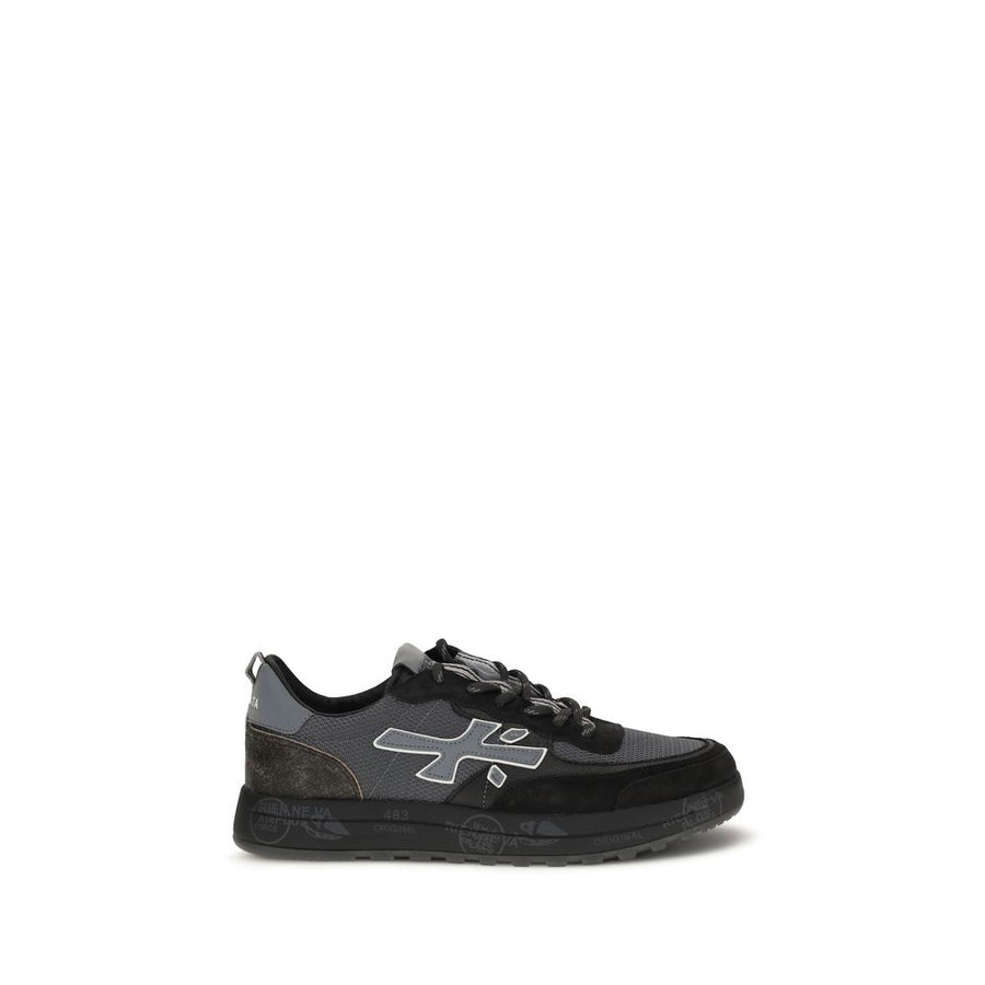 Premiata Black Calf Leather Bos Taurus Low Top Sneakers