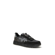 Premiata Black Calf Leather Bos Taurus Low Top Sneakers