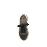 Brunello Cucinelli Brown Calf Leather Bos Taurus Athletic Sneakers