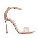 Casadei 100mm Blade Twenties Satin Sandals
