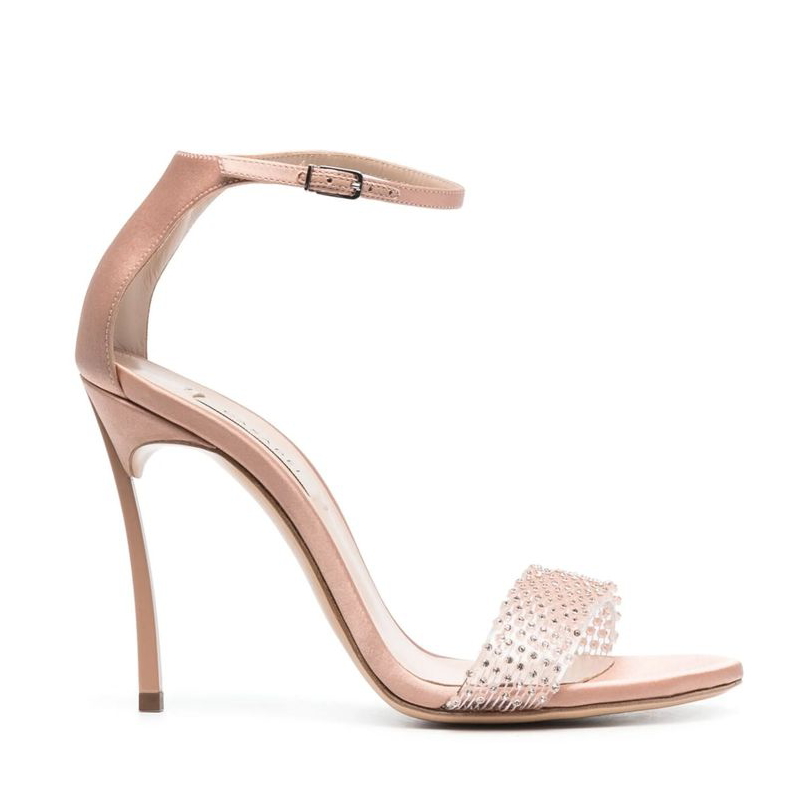 Casadei 100mm Blade Twenties Satin Sandals