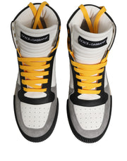 Dolce & Gabbana Multicolor Leather High Top Sneakers Shoes