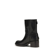 Chloé Black Calf Leather Bos Taurus Ankle Boots