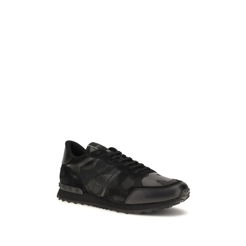 Valentino Garavani Black Polyester Athletic Sneakers