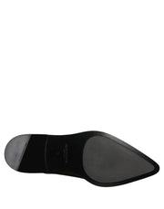 Dolce & Gabbana Black Leather Men Derby Dress Formal Shoes
