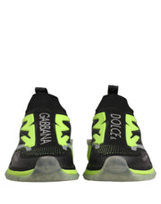 Dolce & Gabbana Black Green Sorrento Low Top Sneakers Shoes