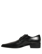 Dolce & Gabbana Black Leather Lace Up Derby Dress Shoes