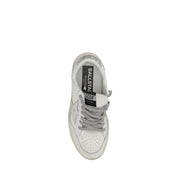 Golden Goose Silver Calf Leather Bos Taurus Low Top Sneakers