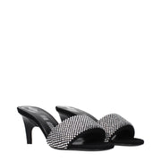Prada Black Fabric Stiletto Heel Sandals