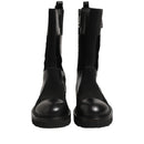 Dolce & Gabbana Black Patchwork Leather Mid-Calf Boots