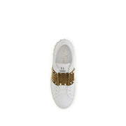Valentino Garavani White Calf Leather Bos Taurus Sneakers