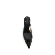 Tom Ford Black Calf Leather Bos Taurus Mid Heel Pumps