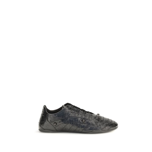 Balenciaga Black Calf Leather Bos Taurus Athletic Sneakers
