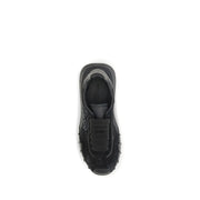 Dolce & Gabbana Black Calf Leather Bos Taurus Chunky Sneakers