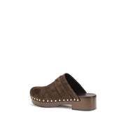 Chloé Brown Calf Leather Bos Taurus Clogs