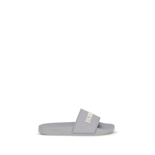 Burberry Gray Rubber Slides