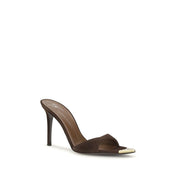 Giuseppe Zanotti Brown Calf Leather Bos Taurus Stiletto Heel Sandals