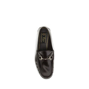 Gucci Brown Calf Leather Bos Taurus Slip-On Loafers