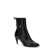 Alexander McQueen Black Calf Leather Bos Taurus Lace-Up Boots