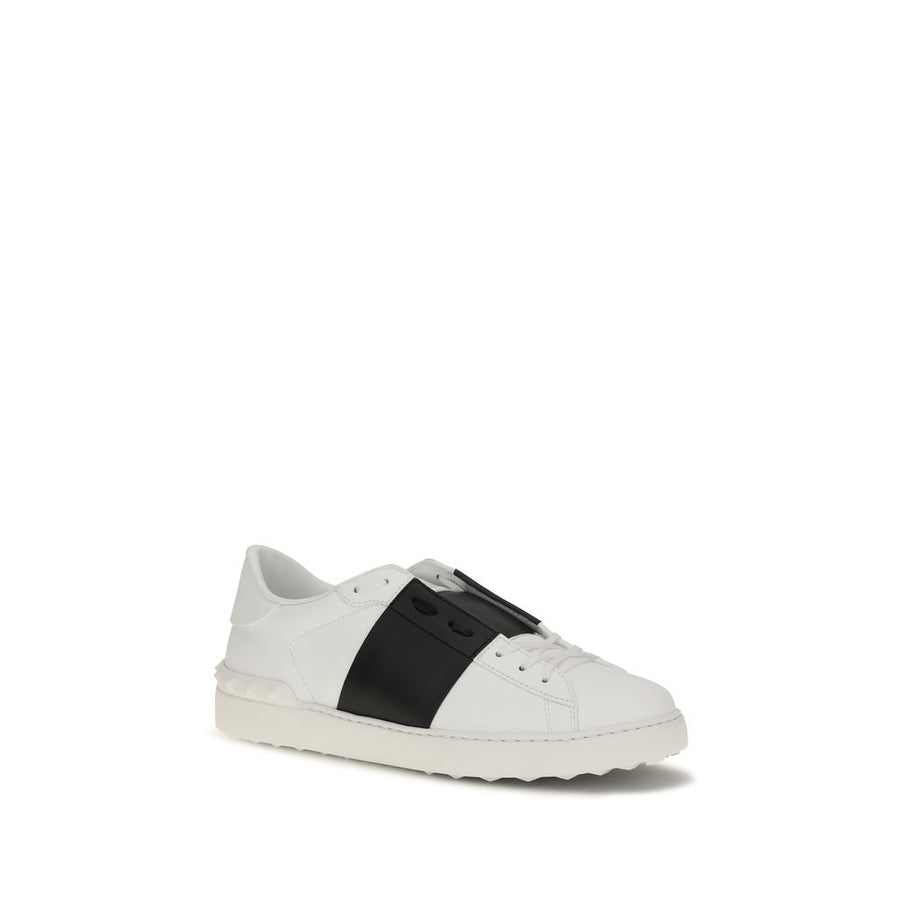 Valentino Garavani Blue Calf Leather Bos Taurus Low Top Sneakers