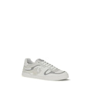 Dolce & Gabbana White Calf Leather Bos Taurus Low Top Sneakers