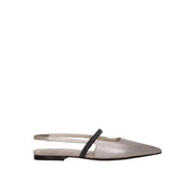 Brunello Cucinelli Beige Leather Mules