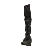 The Attico Black Polyurethane Over The Knee