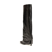 The Attico Black Calf Leather Bos Taurus Ankle Boots