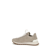 Brunello Cucinelli Blue Calf Leather Bos Taurus Athletic Sneakers
