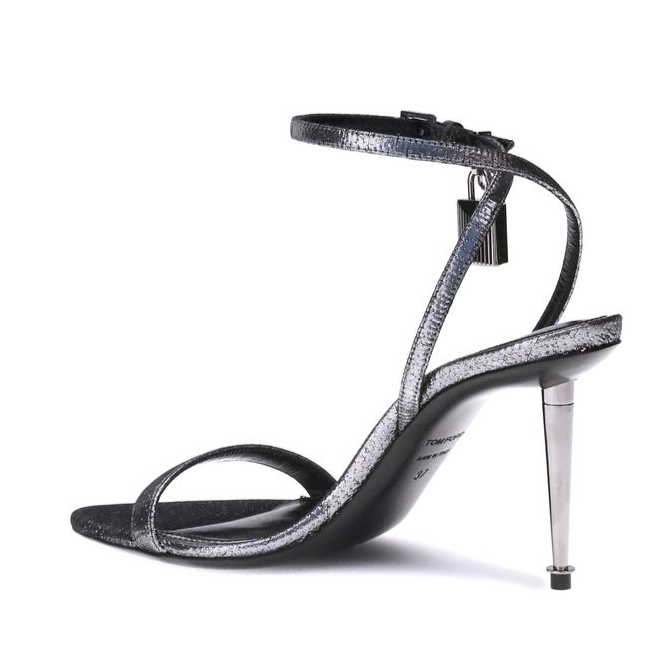 Tom Ford Silver Padlock Sandals