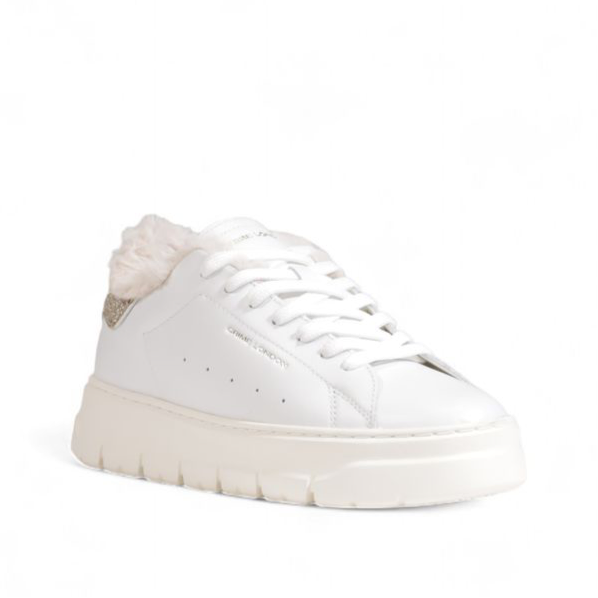 Crime London White Leather Sneaker