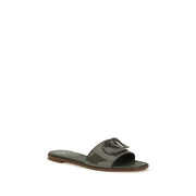 Valentino Garavani Bicolor Calf Leather Bos Taurus Flat Sandals