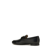 Valentino Garavani Black Calf Leather Bos Taurus Slip-On Loafers
