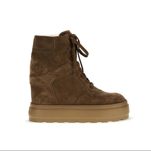 Casadei Brown Rubber Platform Sneakers