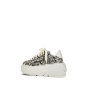 Casadei Multicolor Fabric Platform Sneakers