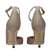 Jimmy Choo Gray Leather High Heel Pumps