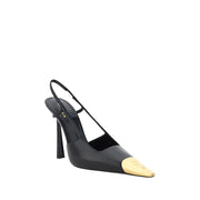 Saint Laurent Black Calf Leather Bos Taurus High Heel Pumps