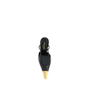 Saint Laurent Black Calf Leather Bos Taurus High Heel Pumps