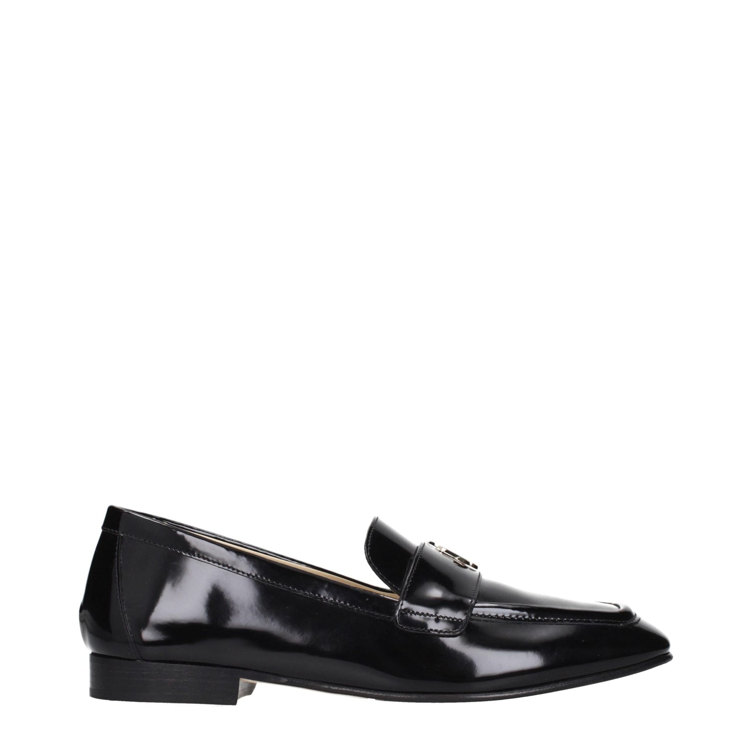 Jimmy Choo Black Leather Slip-On Loafers