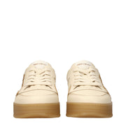 Jimmy Choo Beige Leather Low Top Sneakers