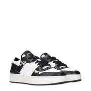 Jimmy Choo Black Leather Low Top Sneakers