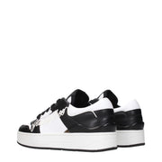 Jimmy Choo Black Leather Low Top Sneakers